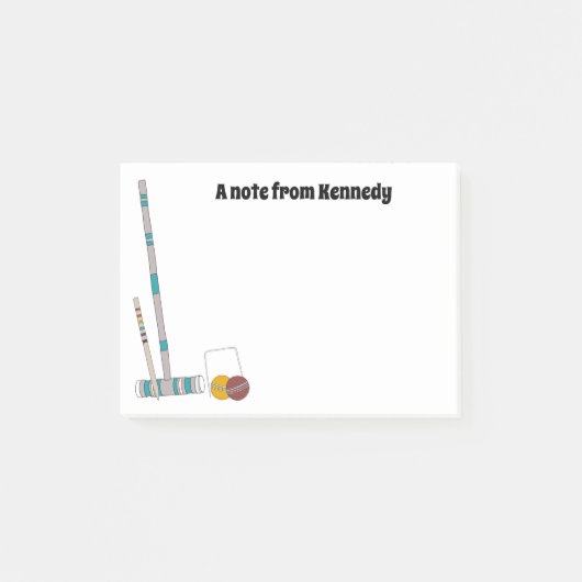 Croquet Set, Lawn Games, aangepast Post-it® Notes (Voorkant)
