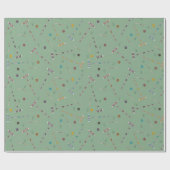 Croquet Set Lawn Games Jade Green Patterned Cadeaupapier (Vlak)