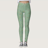 Croquet Set Lawn Games Jade Green Patterned Leggings (Voorkant)