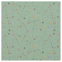 Croquet Set Lawn Games Jade Green Patterned Stof