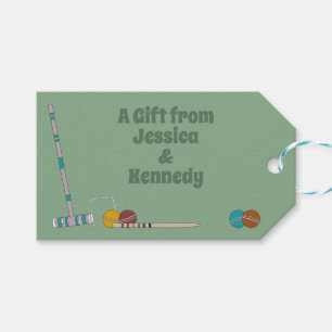 Croquet set Lawn Games Jade Green, persoonlijk Cadeaulabel