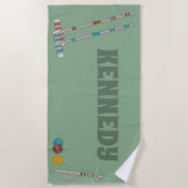 Croquet set Lawn Games Jade Green, persoonlijk Strandlaken (Voorkant)