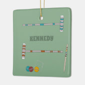 Croquet Set, Lawn Games Specialized Ceramic Ornam Keramisch Ornament (Links)