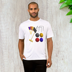 Croquet Set Mannen werkzame T-shirt