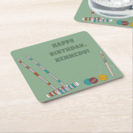 Croquet set, Yard Game Custom Outdoor Party Kartonnen Onderzetters