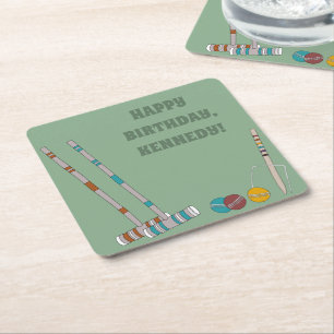 Croquet set, Yard Game Custom Outdoor Party Kartonnen Onderzetters