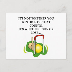 CROQUET-speler Briefkaart