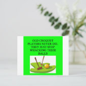 CROQUET-spelergrap Briefkaart (Staand voorkant)
