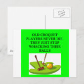 CROQUET-spelergrap Briefkaart (Voorkant / Achterkant)