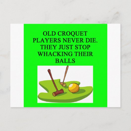 CROQUET-spelergrap Briefkaart (Voorkant)