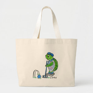 Croquet Turtle Grote Tote Bag