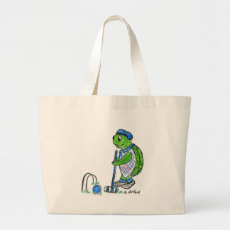 Croquet Turtle Grote Tote Bag