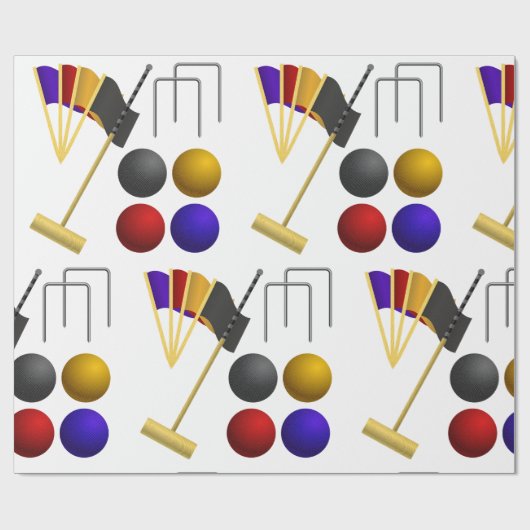 Croquet-uitrustingsset Hamer Ballen Poorten Cadeaupapier (Vlak)