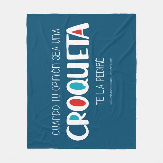 Croqueta Fleece Deken (Voorkant)