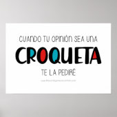 Croqueta Poster (Voorkant)