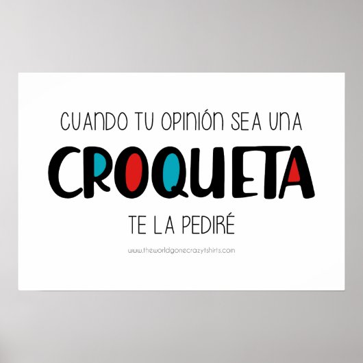 Croqueta Poster (Voorkant)
