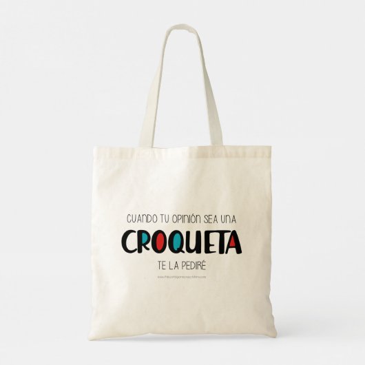 Croqueta Tote Bag (Achterkant)