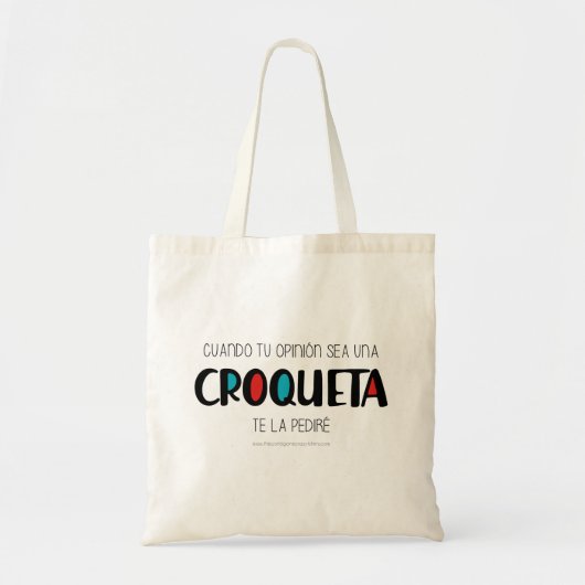 Croqueta Tote Bag (Voorkant)