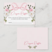 Croquette Roze Baby shower Boog Luier Raffle Kaart Visitekaartje (Voorkant / Achterkant)