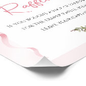 Croquette Roze Bow Arch Baby shower Luierteken Foto Afdruk (Hoek)