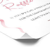 Croquette Roze Bow Bloemen Baby shower Luier Teken Foto Afdruk (Hoek)