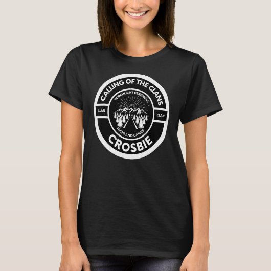 Crosbie Scottish Torch Light Ceremony Highland Gam T-shirt (Voorkant)
