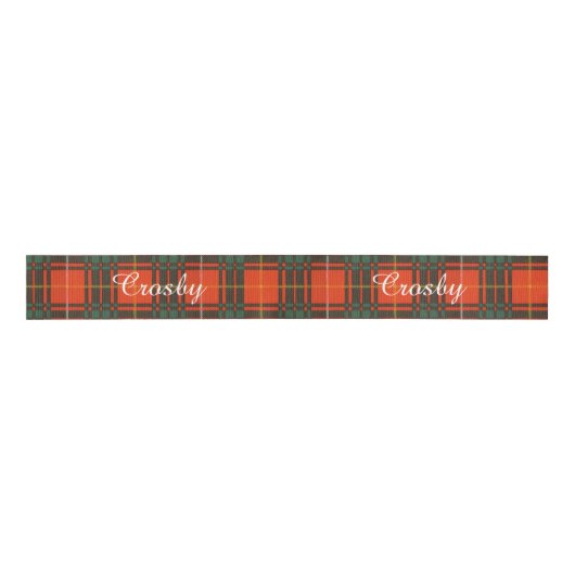 Crosby clan Pset Scottish tartan Grosgrain Lint (Voorkant)