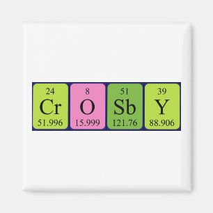 Crosby periodieke lijstnaam magnet
