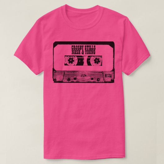 Crosby Stills Nash Jong Cassettebandje T-shirt (Design voorkant)
