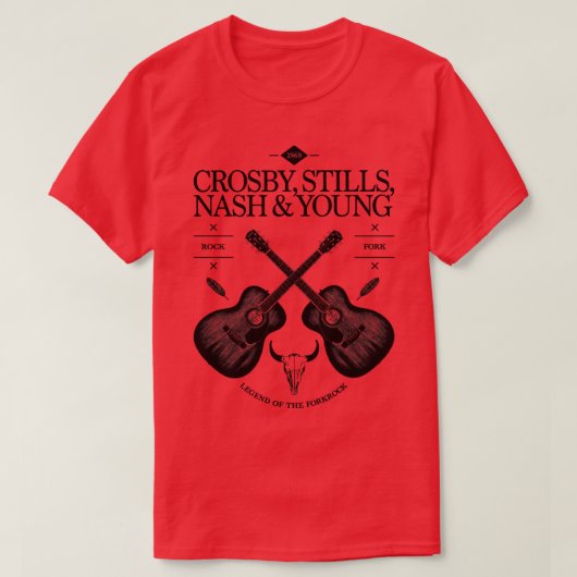 Crosby Stills Nash Jonge Akoestische Gitaar  L T-shirt (Design voorkant)