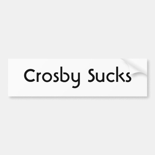 Crosby Sucks Bumpersticker (Voorkant)