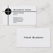 Croshars-kaart voor visitekaartjes - zwart (Voorkant / Achterkant)