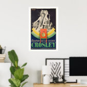 Crosley Radio Vintage reclameposter door Poster (Thuiskantoor)