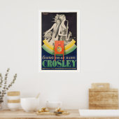 Crosley Radio Vintage reclameposter door Poster (Keuken)