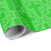  Cross-13-Green Cadeaupapier (Rol Hoek)