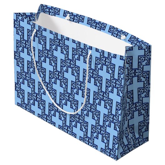 Cross-18-Blue-GIFT BAG L Groot Cadeauzakje (Achterkant Gekanteld)