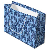 Cross-18-Blue-GIFT BAG L Groot Cadeauzakje (Voorkant Gekanteld)