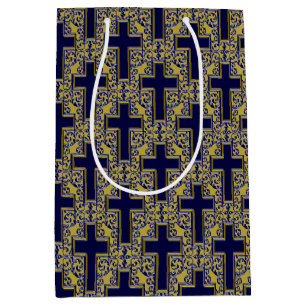 Cross-24-Blue-Gold-GIFT BAG m Medium Cadeauzakje