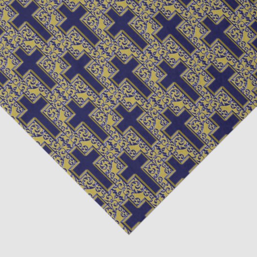 Cross 24 Blue-Gold-WEEFSUE WRAPPING PAPIER (Detail)