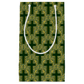  Cross-25-Green-Gold-GIFT BAG's Klein Cadeauzakje (Voorkant)