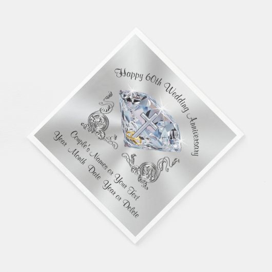 Cross 60e Jubileum servetten gepersonaliseerd (Hoek)
