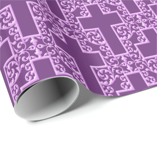  Cross-7-Paars Cadeaupapier (Rol Hoek)