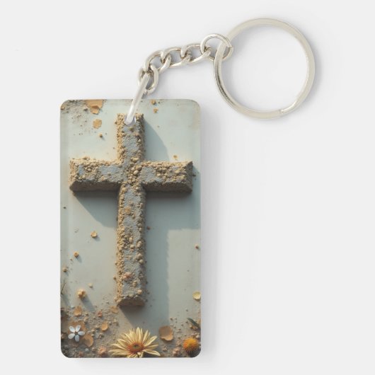 cross-acryl-Sleutelhanger Sleutelhanger (achterkant)