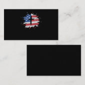 Cross-American Flag Christelijke Mannen Visitekaartje (Voorkant / Achterkant)