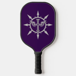 Cross and Wings Emblem Pickleball Paddle