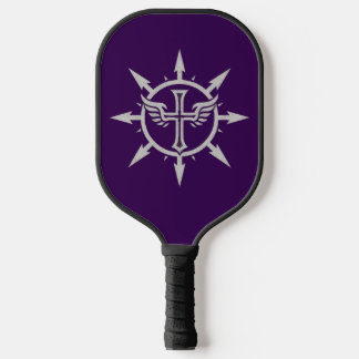 Cross and Wings Emblem Pickleball Paddle