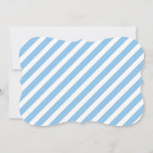 cross-Baby-rijtuig | Blue Boy doop uitnodiging (Achterkant)