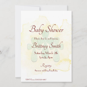 Cross Baby shower Uitnodiging