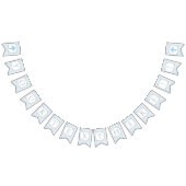 Cross-banner-blauw en zilver vlaggetjes (Alle)