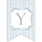 Cross-banner-blauw en zilver vlaggetjes (Tweede vlag)